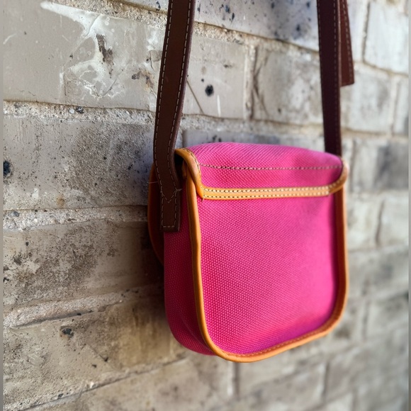 FOSSIL Austin Small Flap Pink Canvas Crossbody Bag - Picture 8 of 14